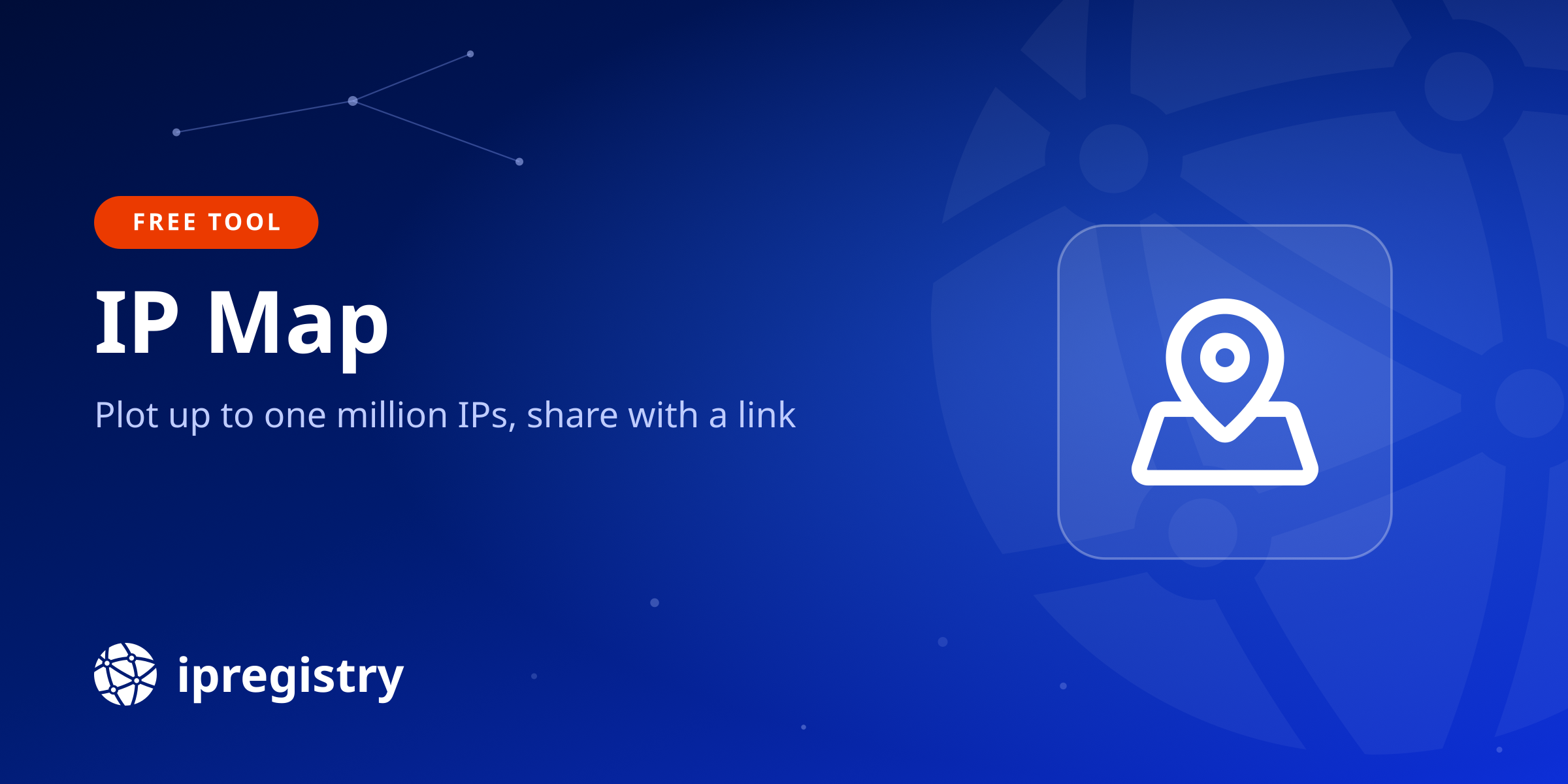 IP Map: plot up to one million IPs on a shareable map