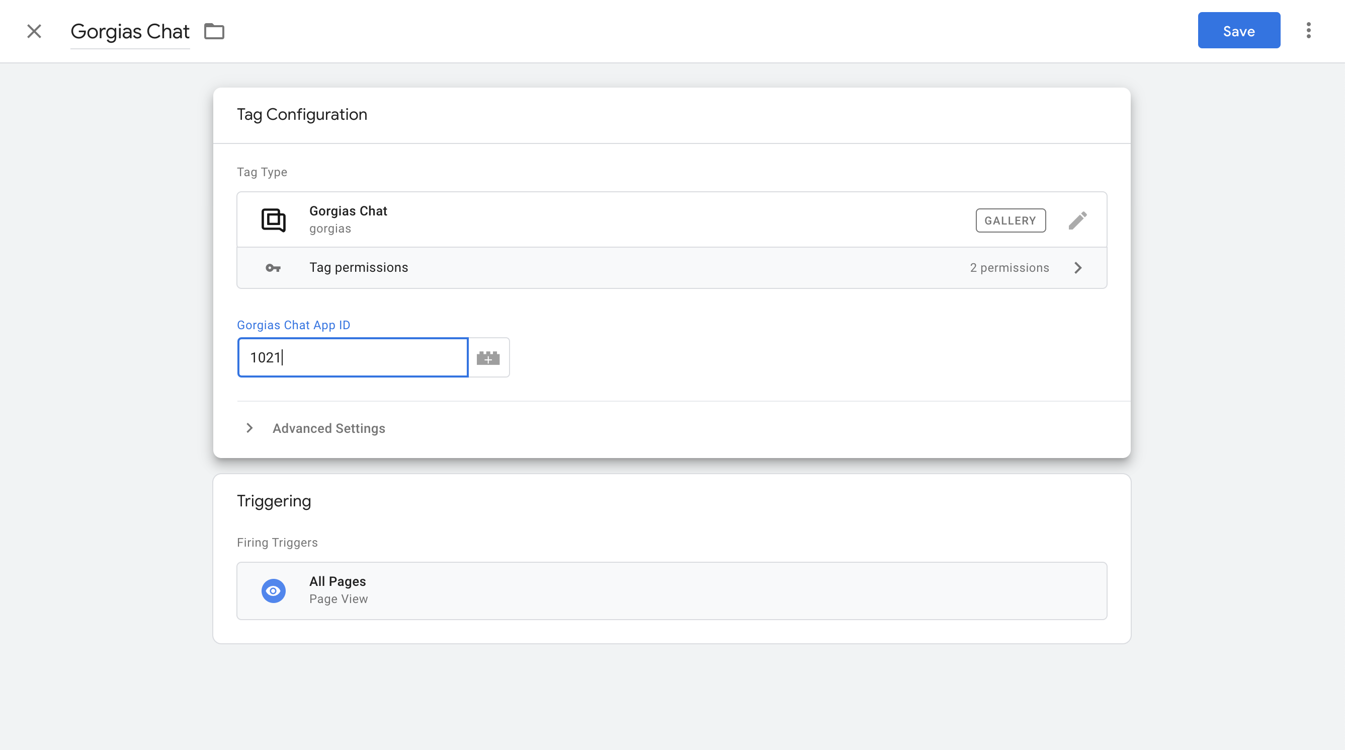 Chat available for Google Tag Manager