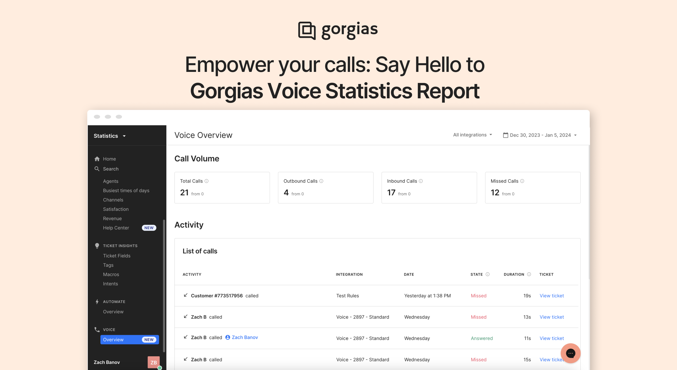 Introducing Voice Statistics report â˜Žï¸�ðŸ“Š