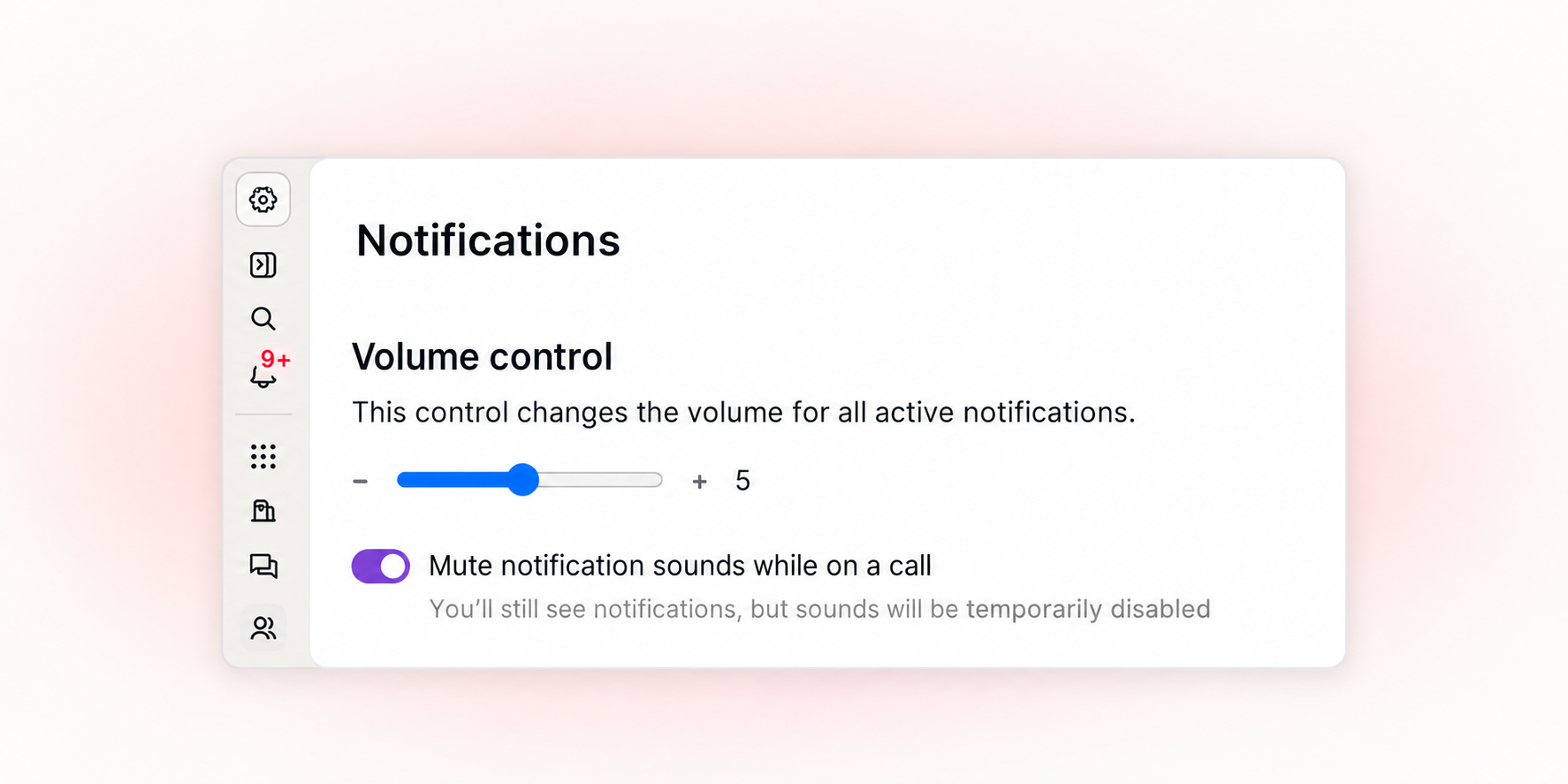 Mute notification sounds while you’re on a call