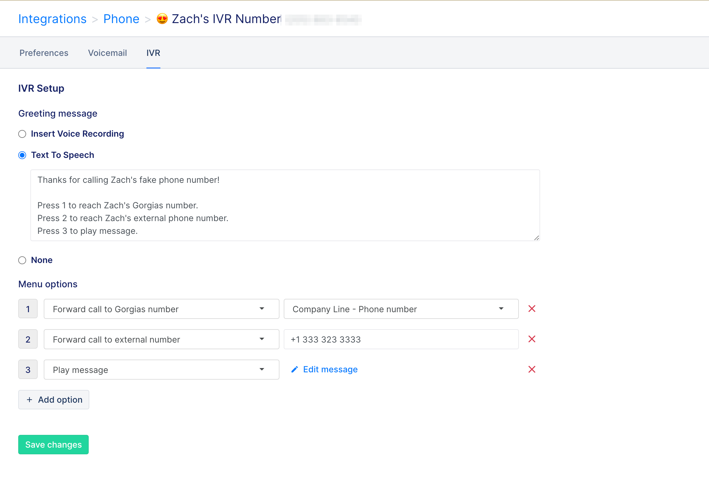 Interactive Voice Response (IVR) Phone Integration