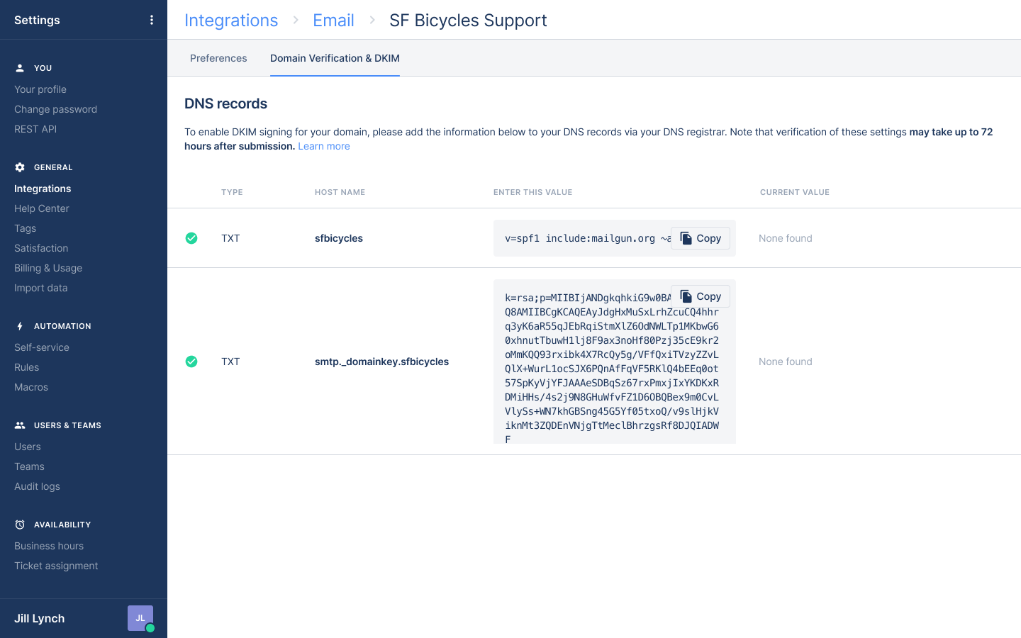 SPF & DKIM Support