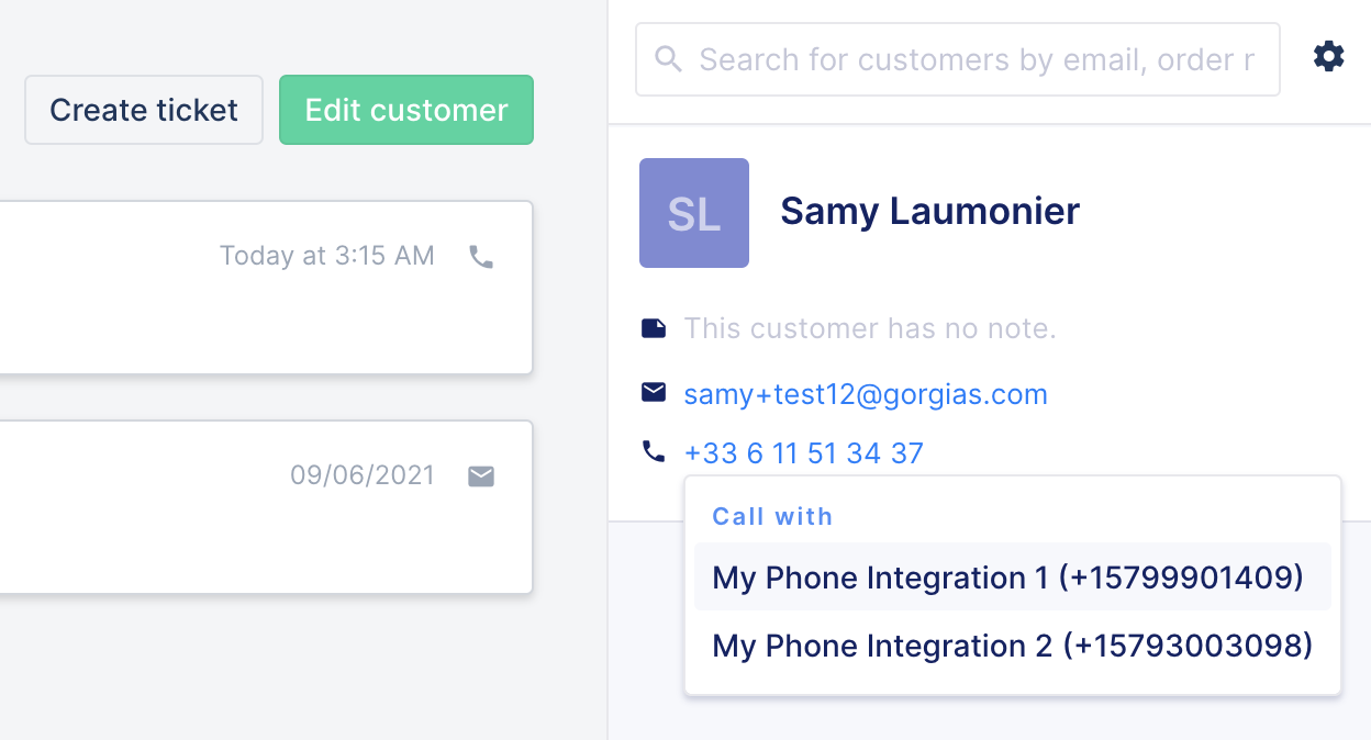 Outbound phone calls improvements