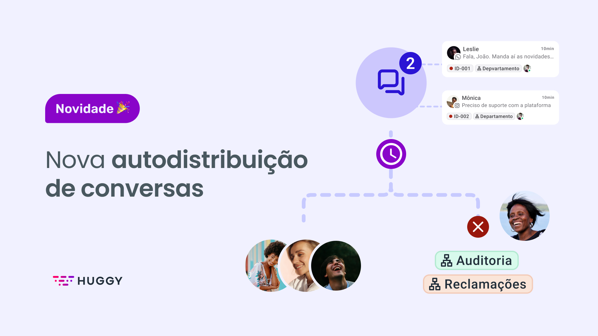 Nova autodistribuição de conversas