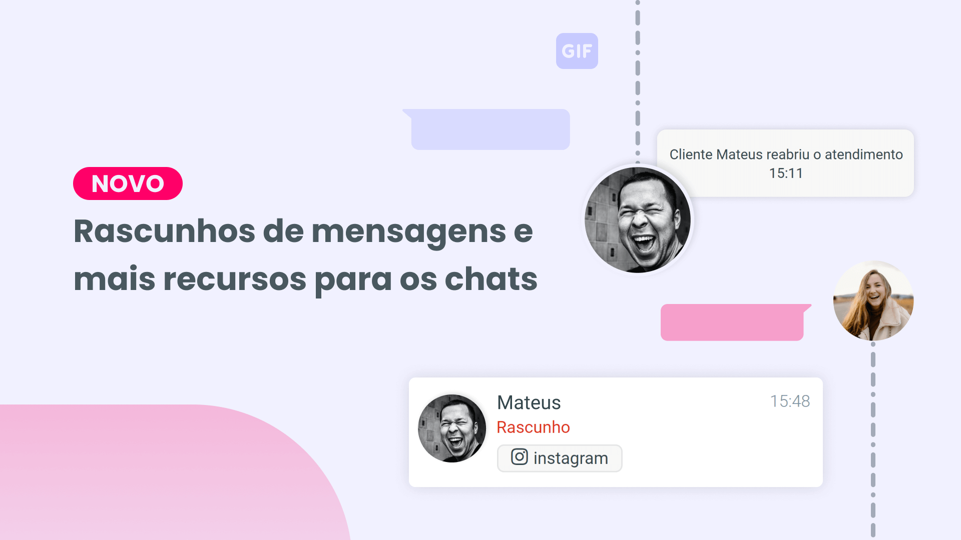 Rascunhos de mensagens e mais recursos para os chats