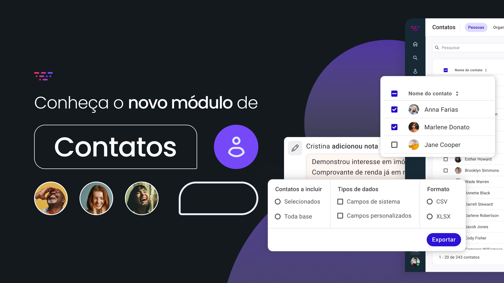 Conheça o novo módulo de Contatos da Huggy