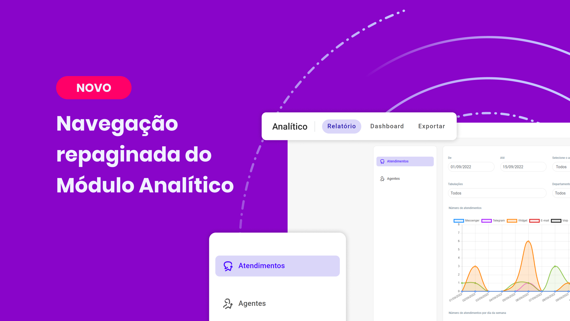 Navegação repaginada do módulo Analítico