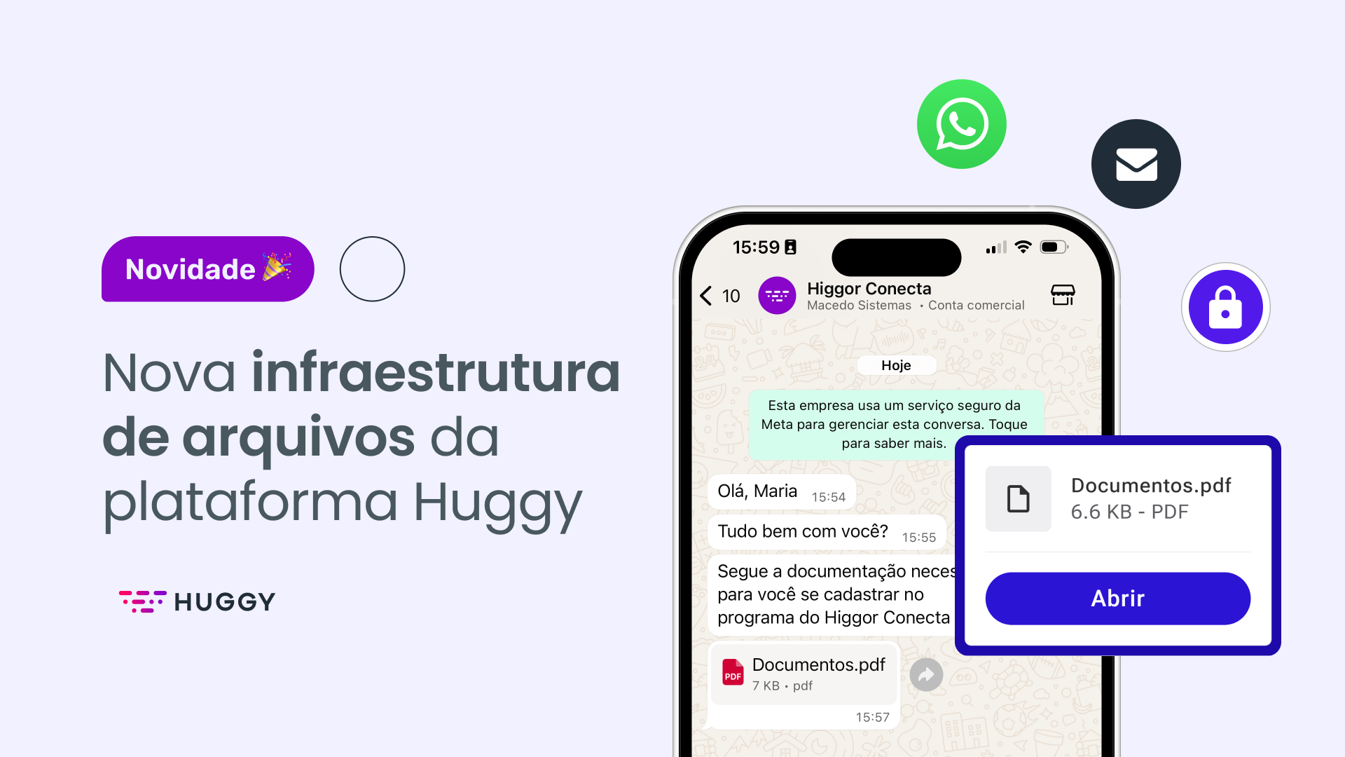 Nova infraestrutura de arquivos da plataforma Huggy