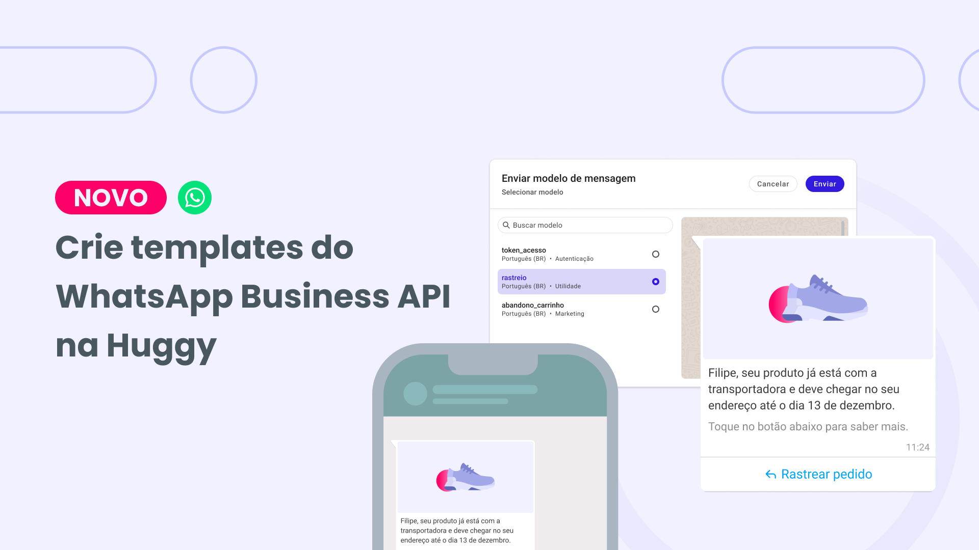 Crie templates do WhatsApp Business API na Huggy