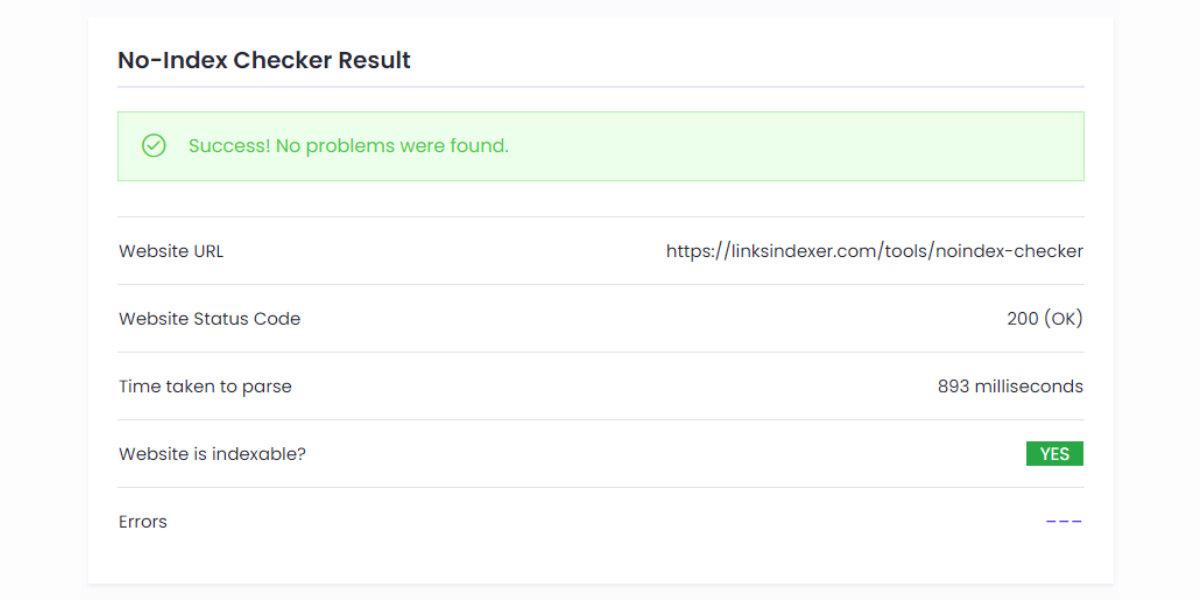 Introducing Noindex Checker