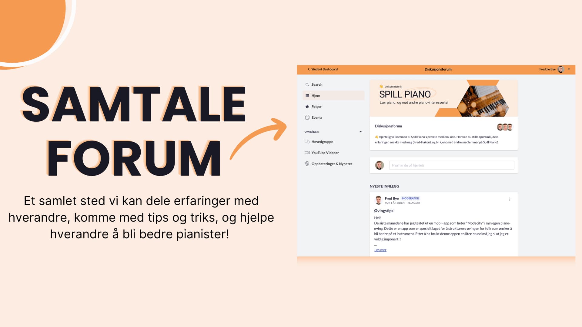 Stor Nyhet: Samtale-forum er nå tilgjengelig! 