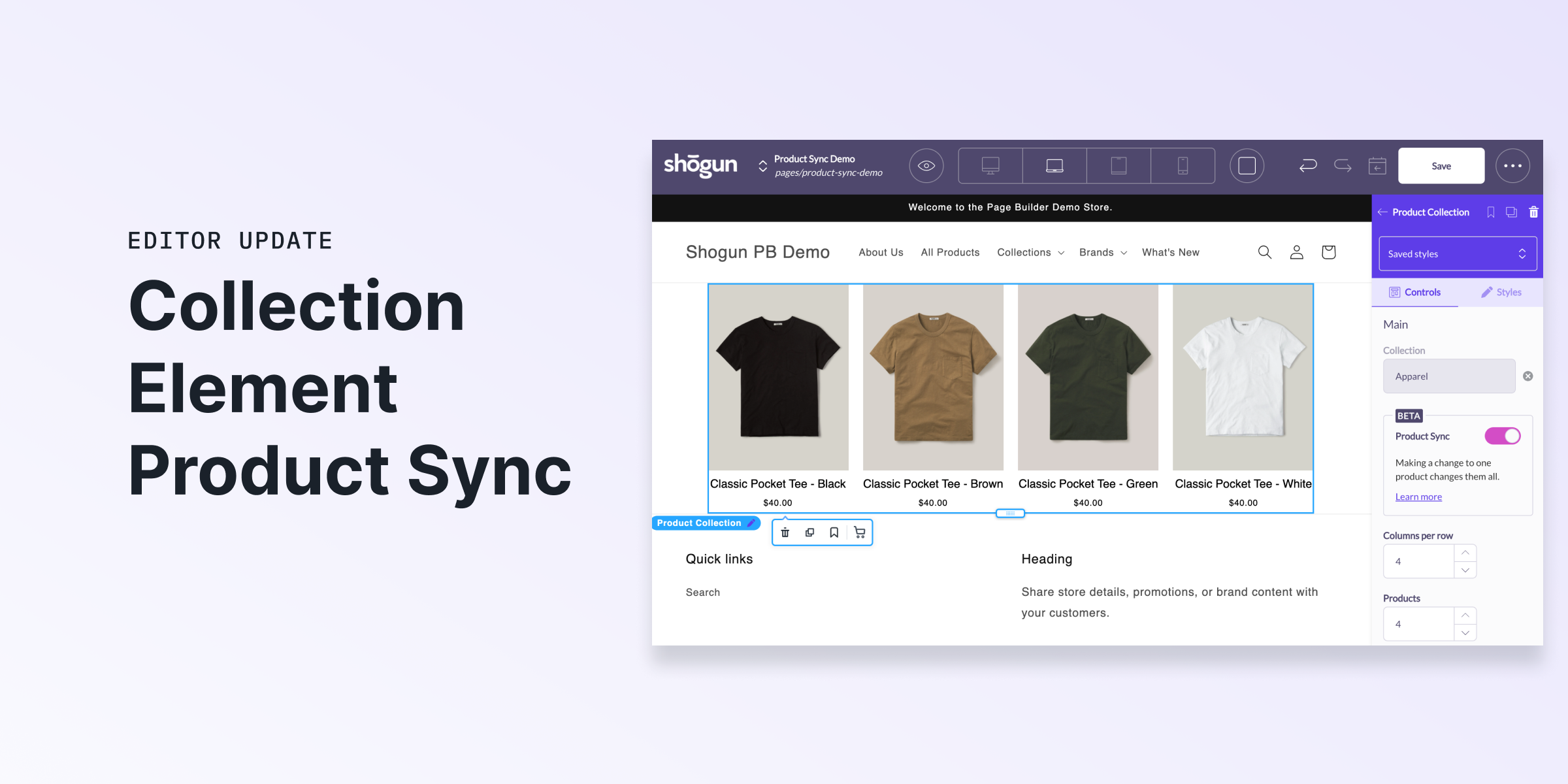 Bulk Update Collection Element Contents With Product Sync 🎁