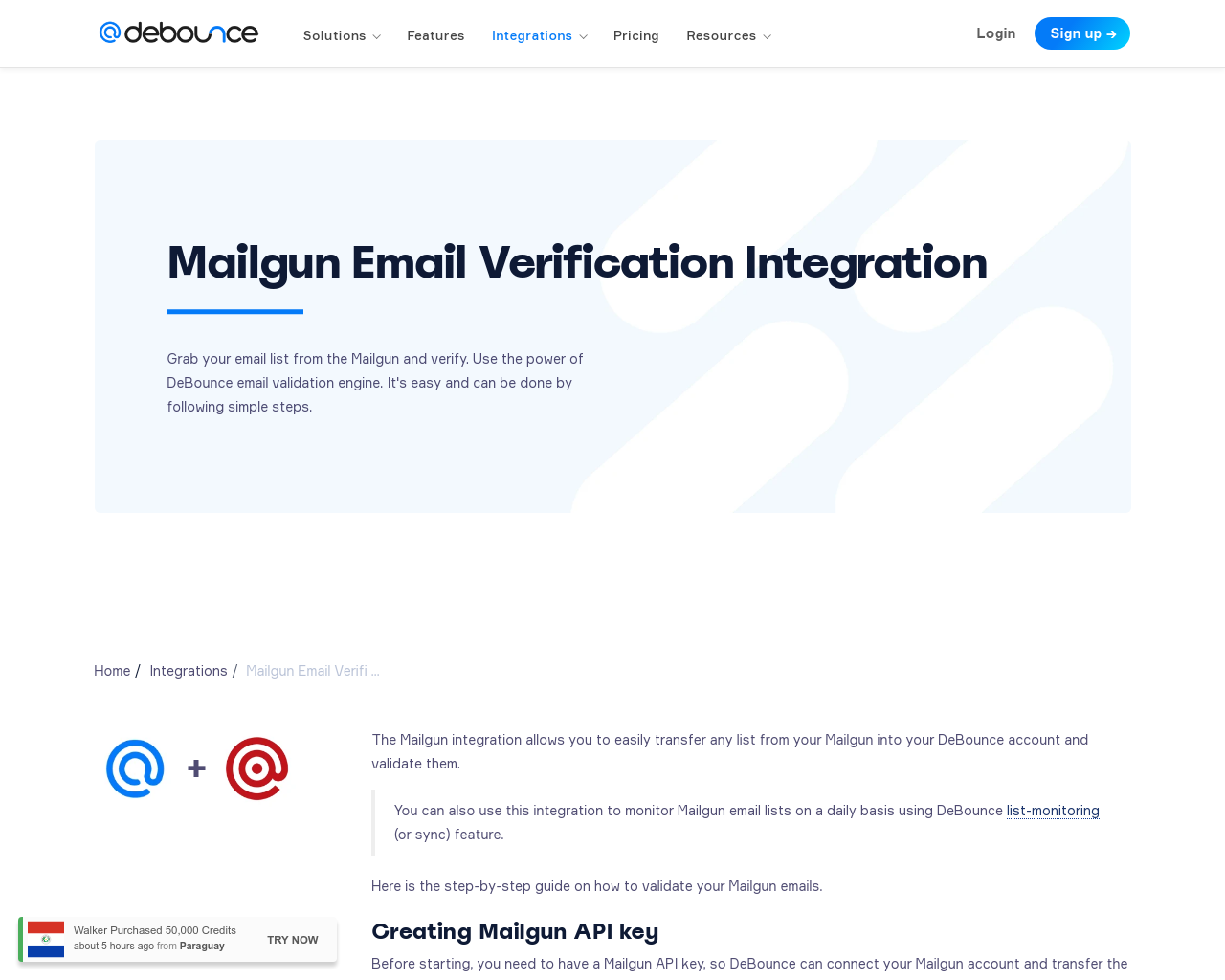 Mailgun Integration