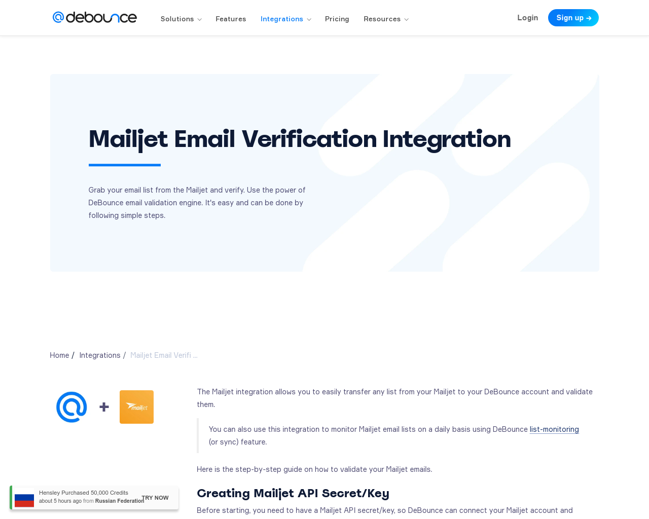 Mailjet Integration