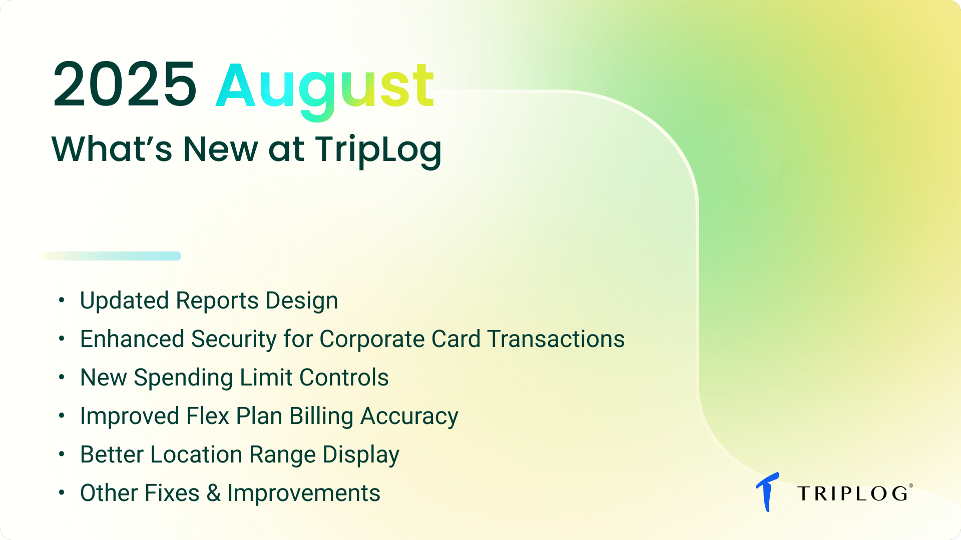 What's New at TripLog - August 2025