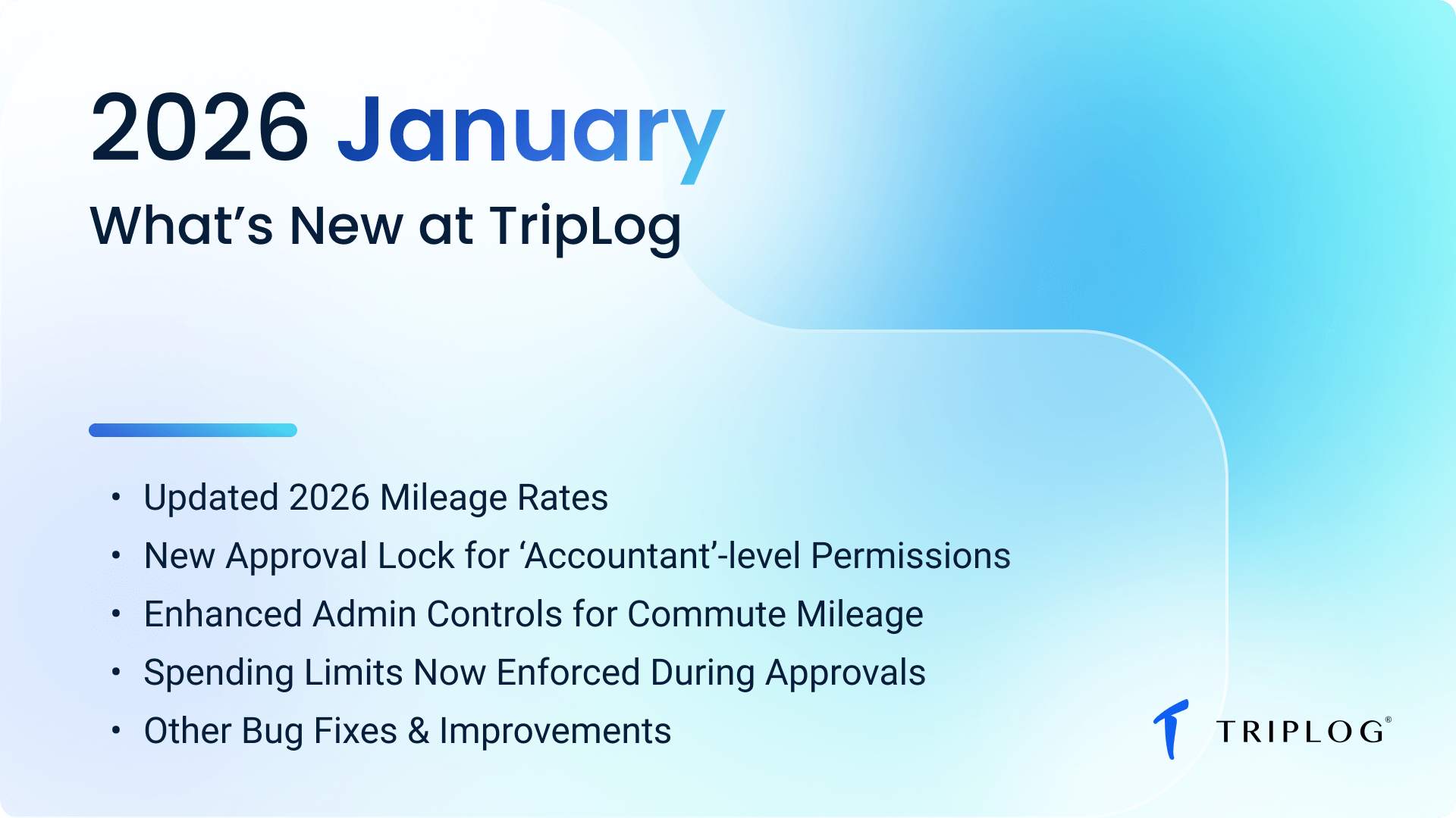 What's New at TripLog - January 2026