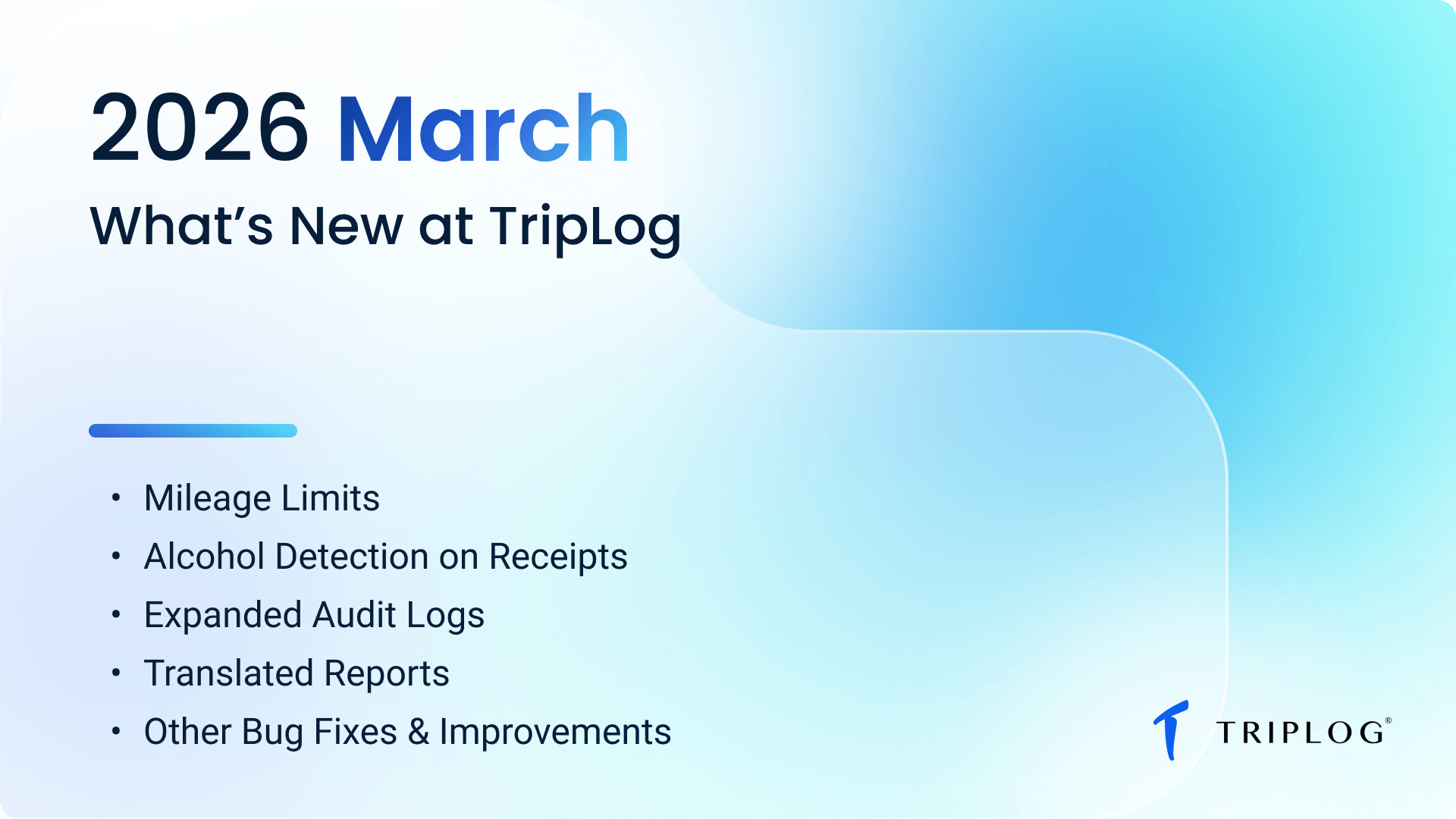 What's New at TripLog - March 2026