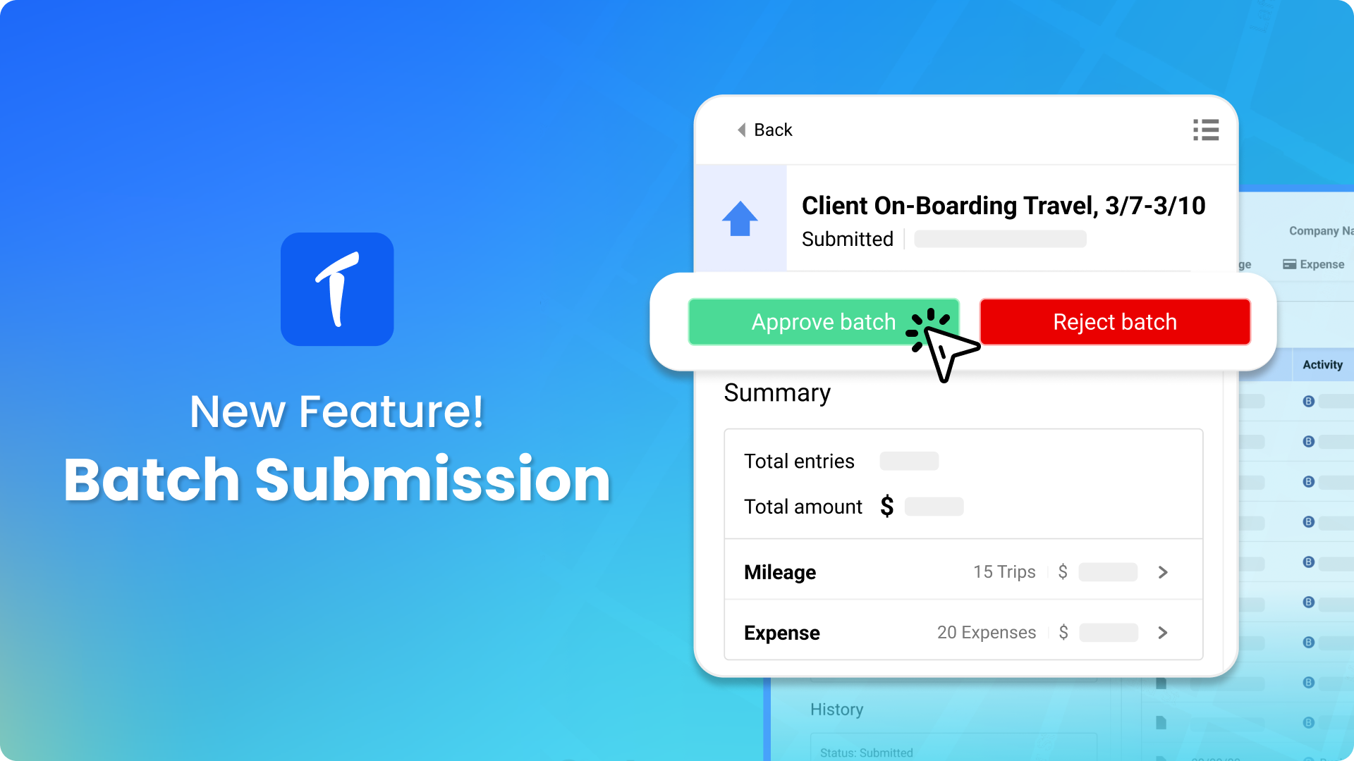Introducing Batch Submission for Mileage and Expense Approvals!