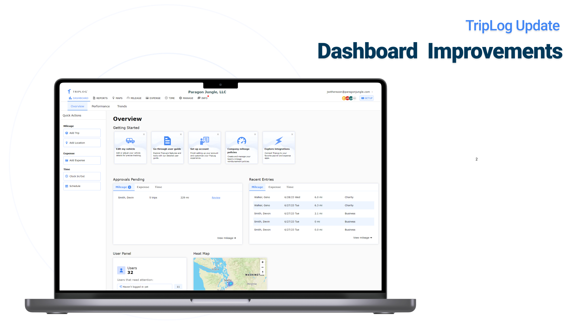 TripLog Dashboard Updates: Speed + Efficiency