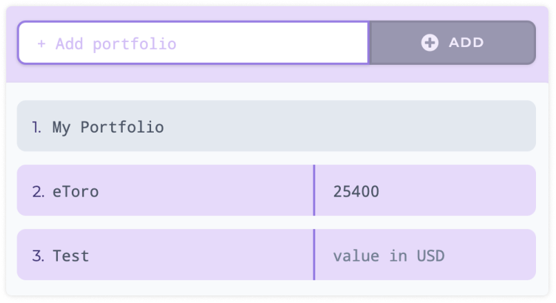 Multiple portfolios