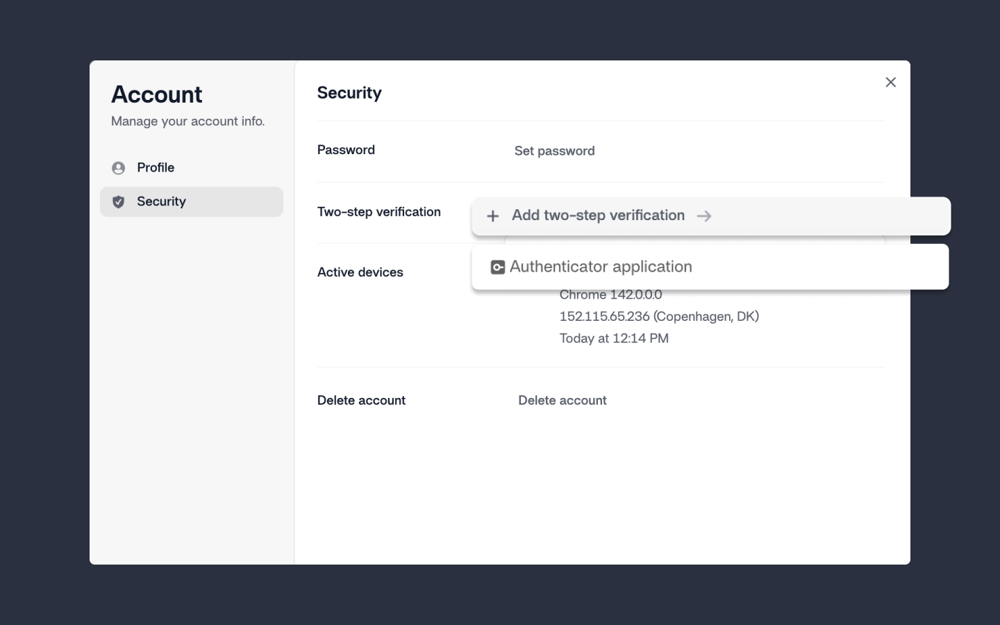 Multi-factor authentication (MFA) for added account security