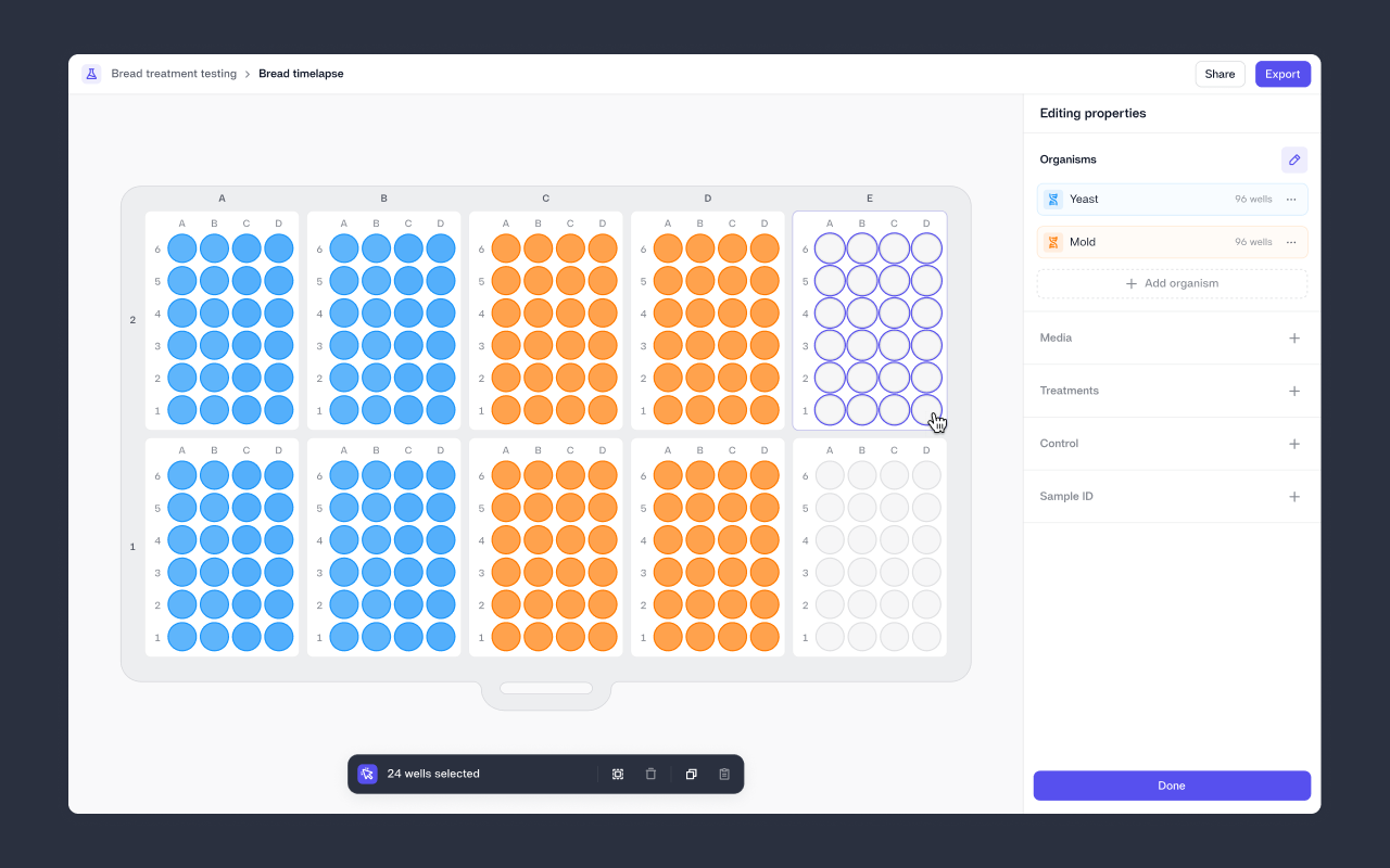 Bulk edit well/plate properties