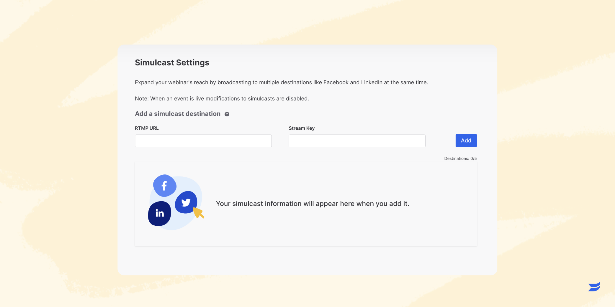 Stream to multiple destinations with Wistia Live 📺