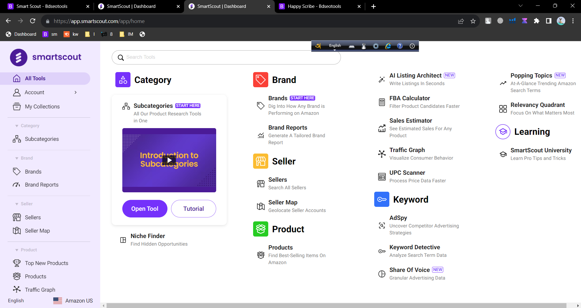 SmartScout Amazon Tools Added