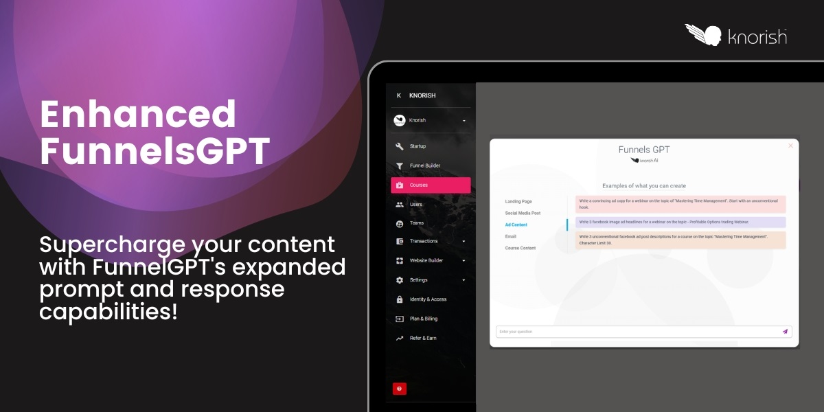 Enhanced FunnelsGPT: Now with Extended Prompt Capacity!