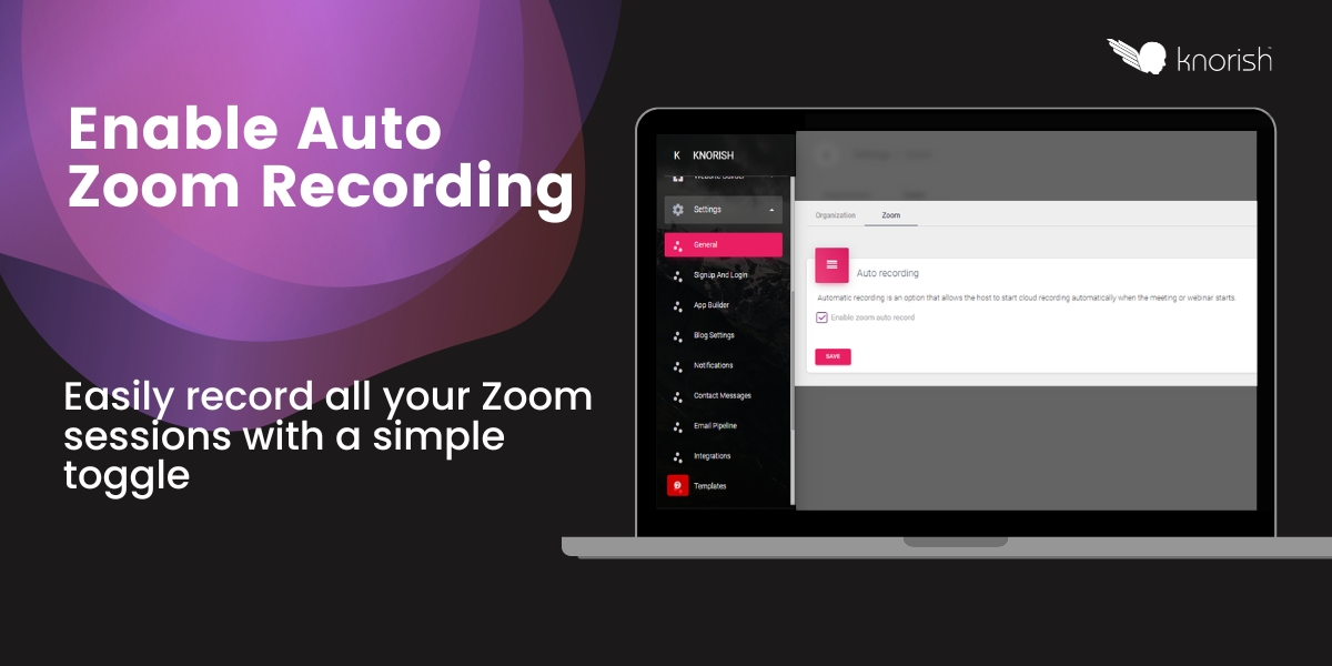 Auto Zoom Session Recording!