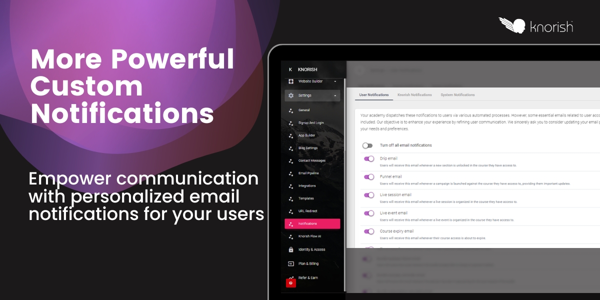 Email notifications are now more powerful