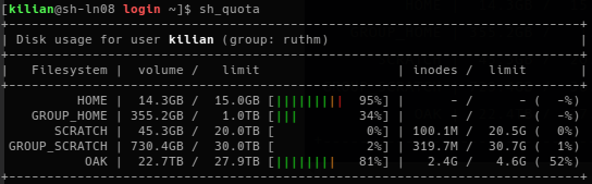 A better way to check quotas on Sherlock