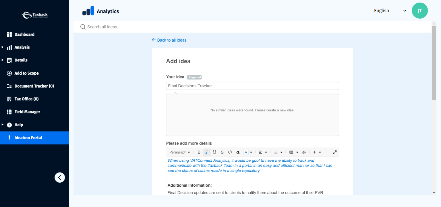 Ideation Portal