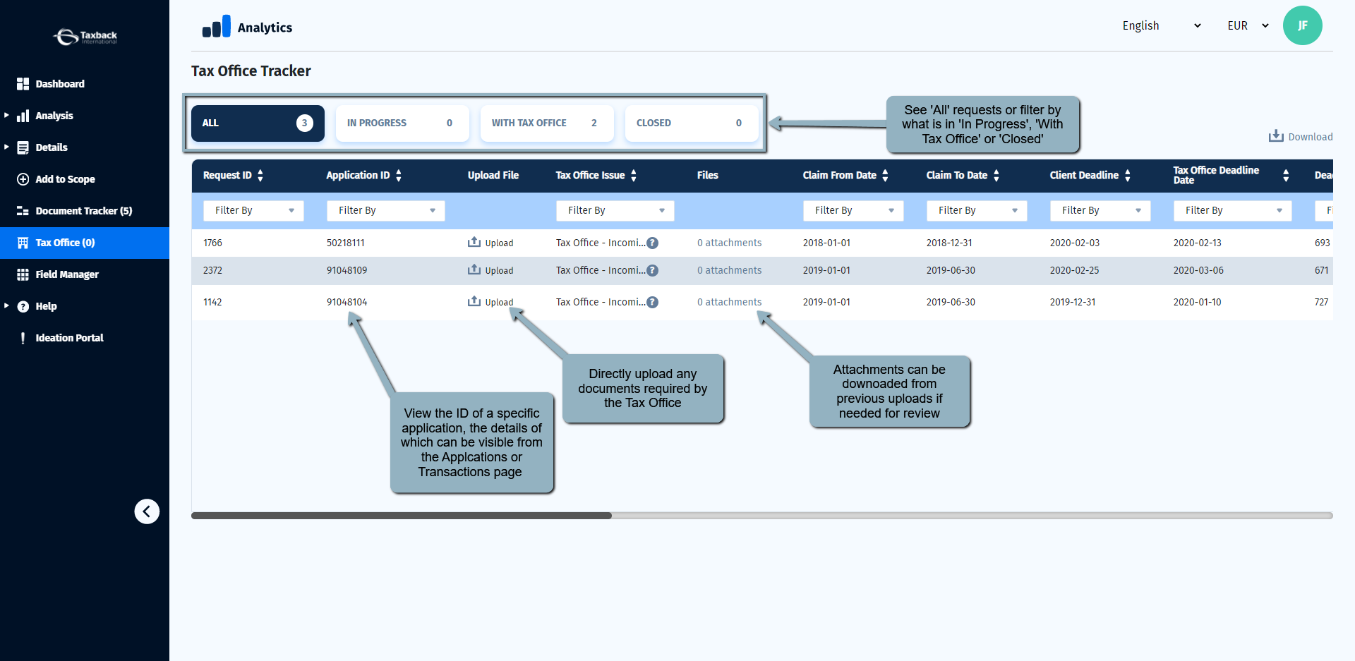 Using our centralised hub of documentation with our Document Tracker