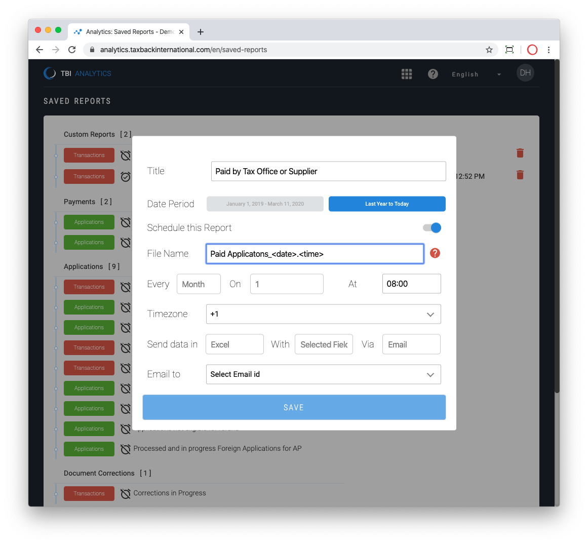 Customise your export file names