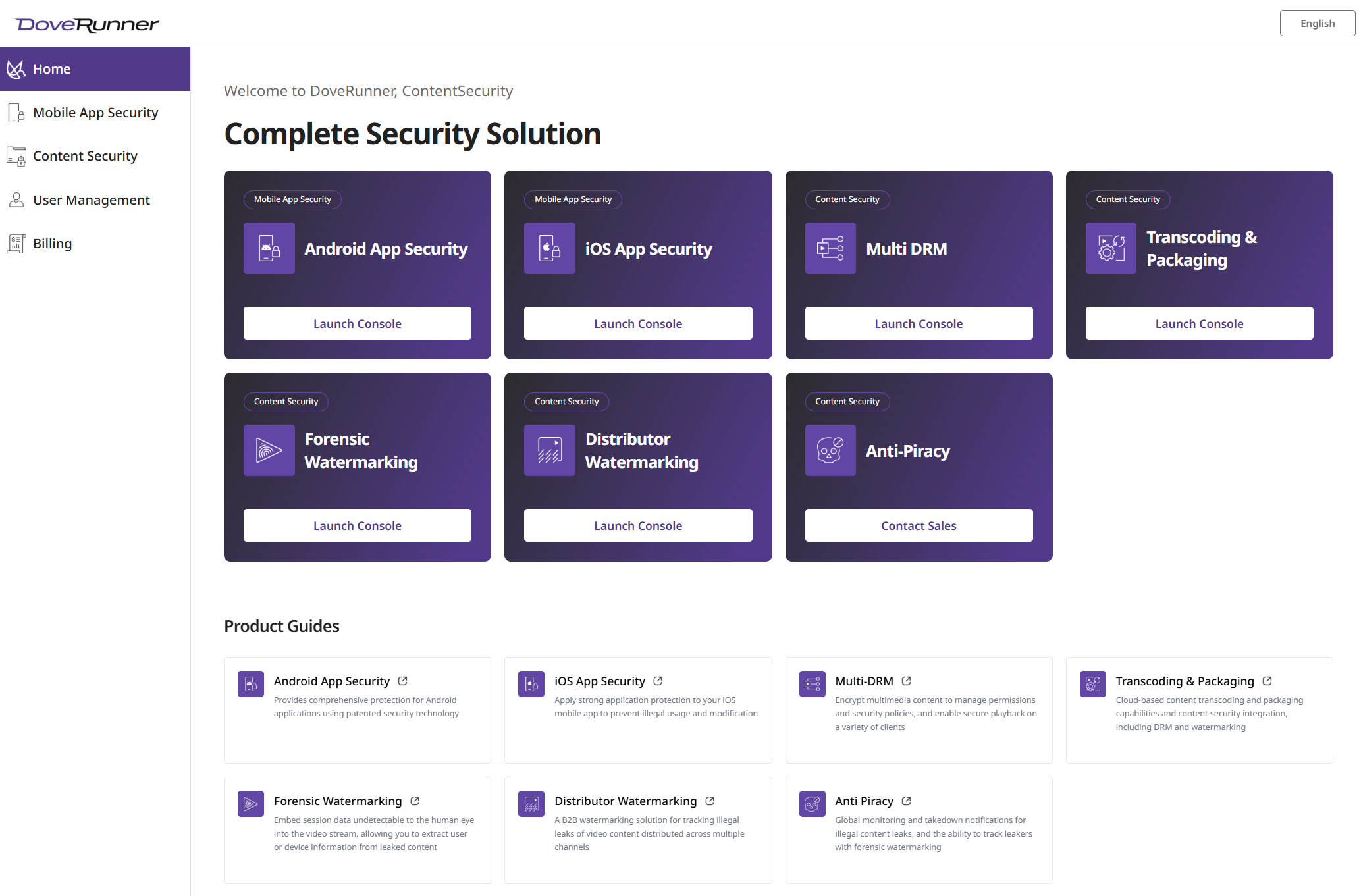 DoveRunner Console 1.2.0