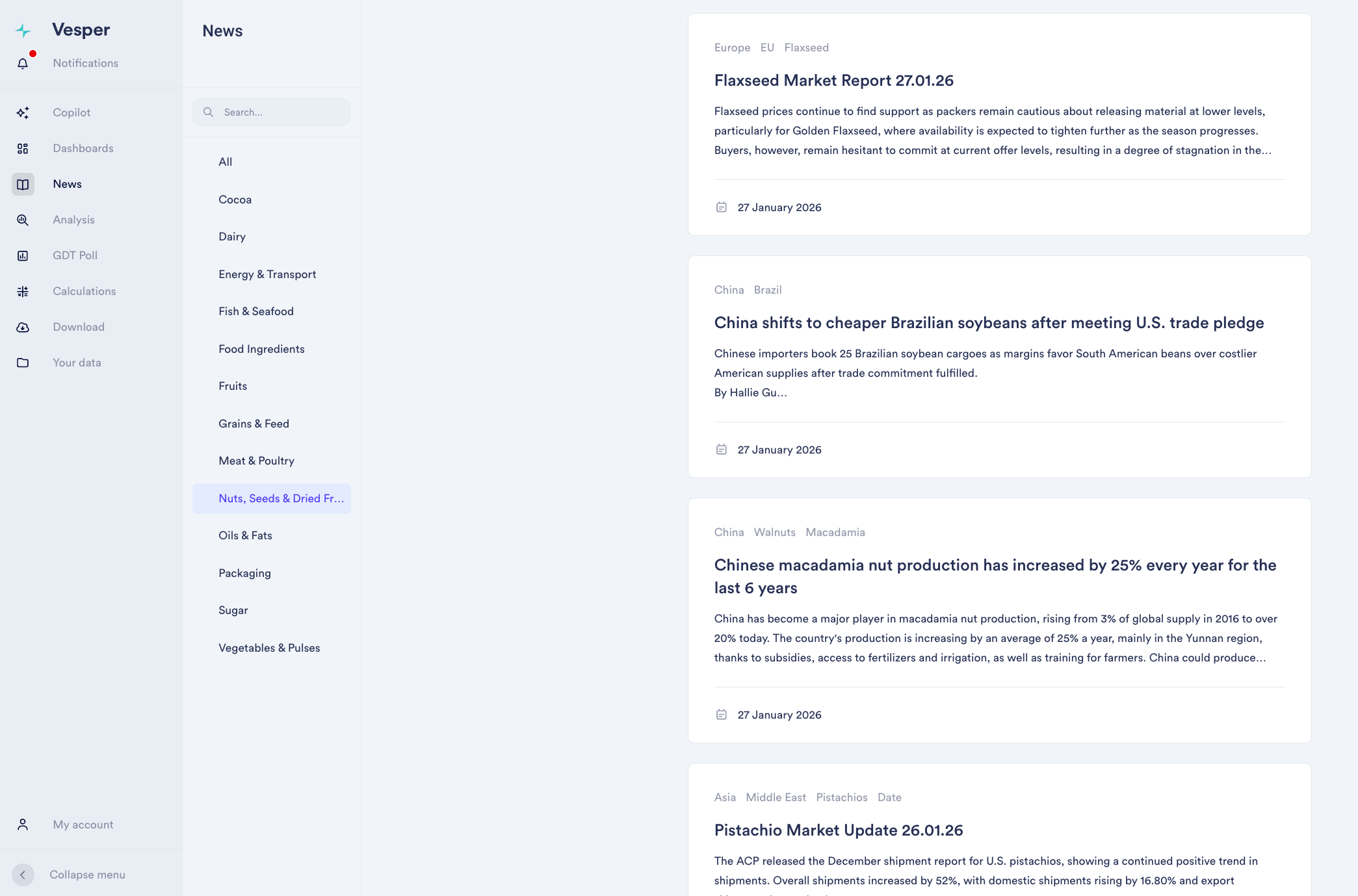 Nuts, Seeds & Dried Fruits News