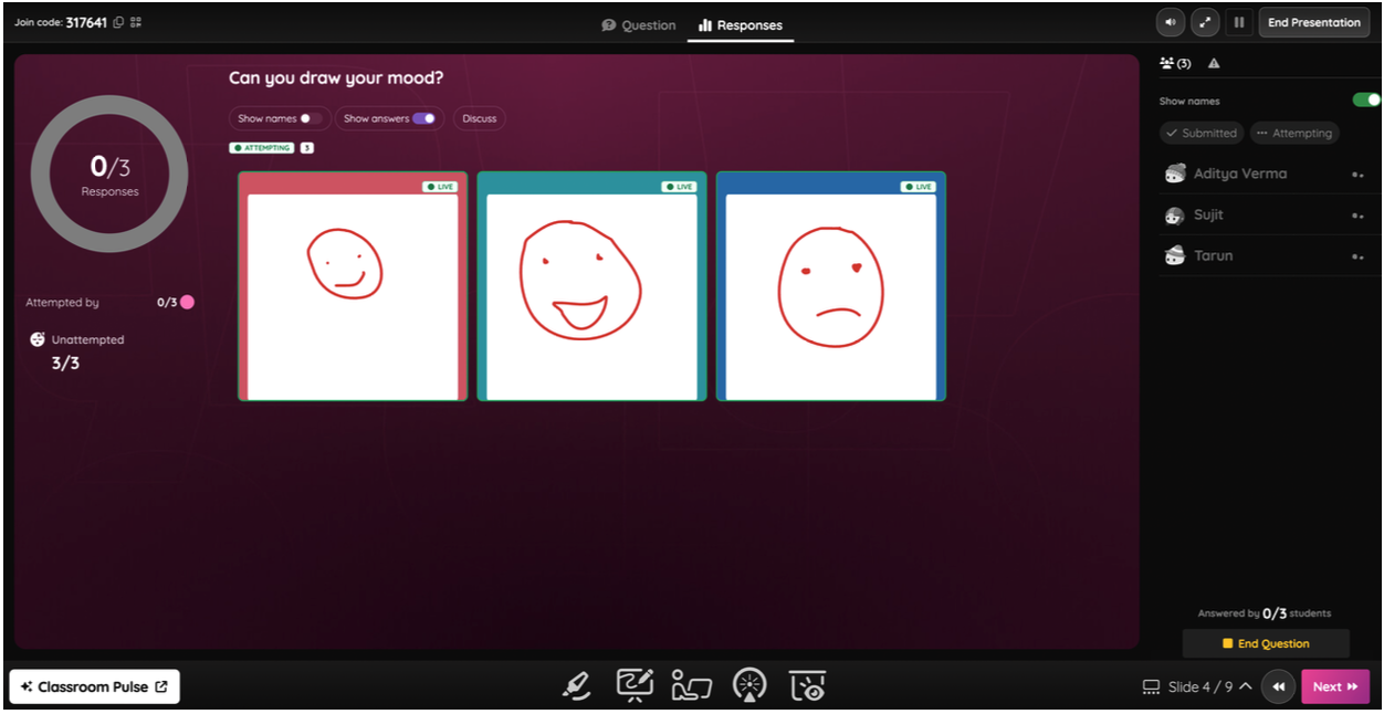 Watch live answers, write private notes, and add passages to your Presentations