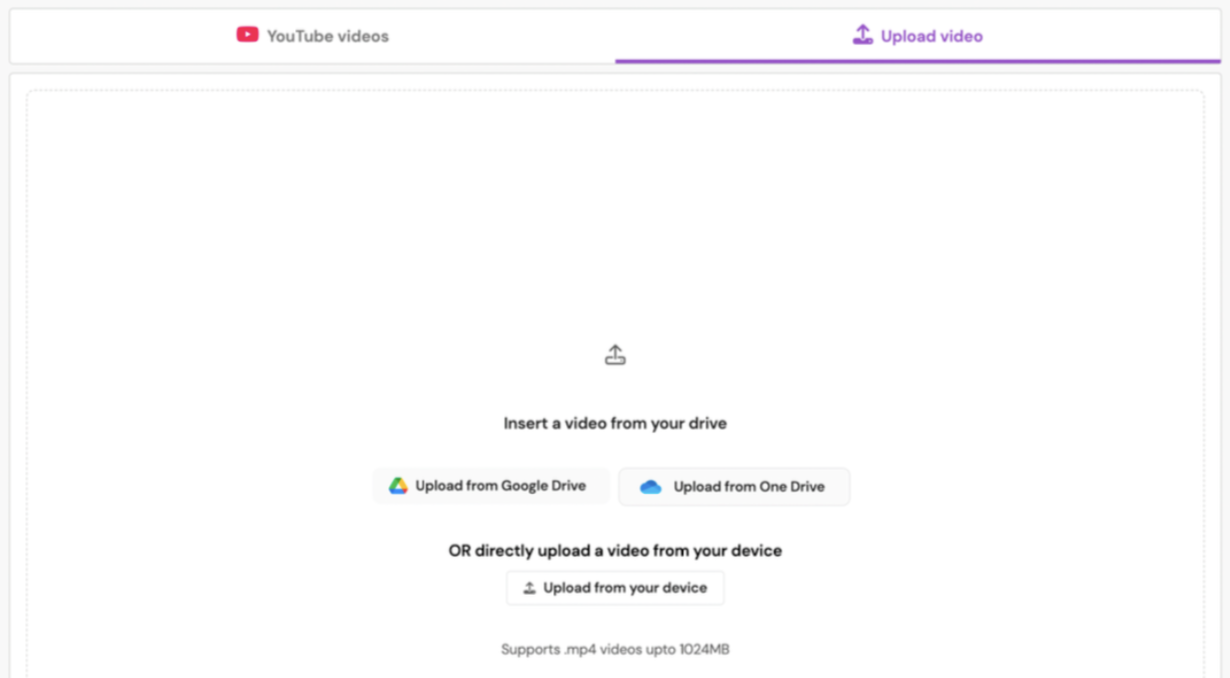 Create Interactive Videos from your own videos up to 1 GB