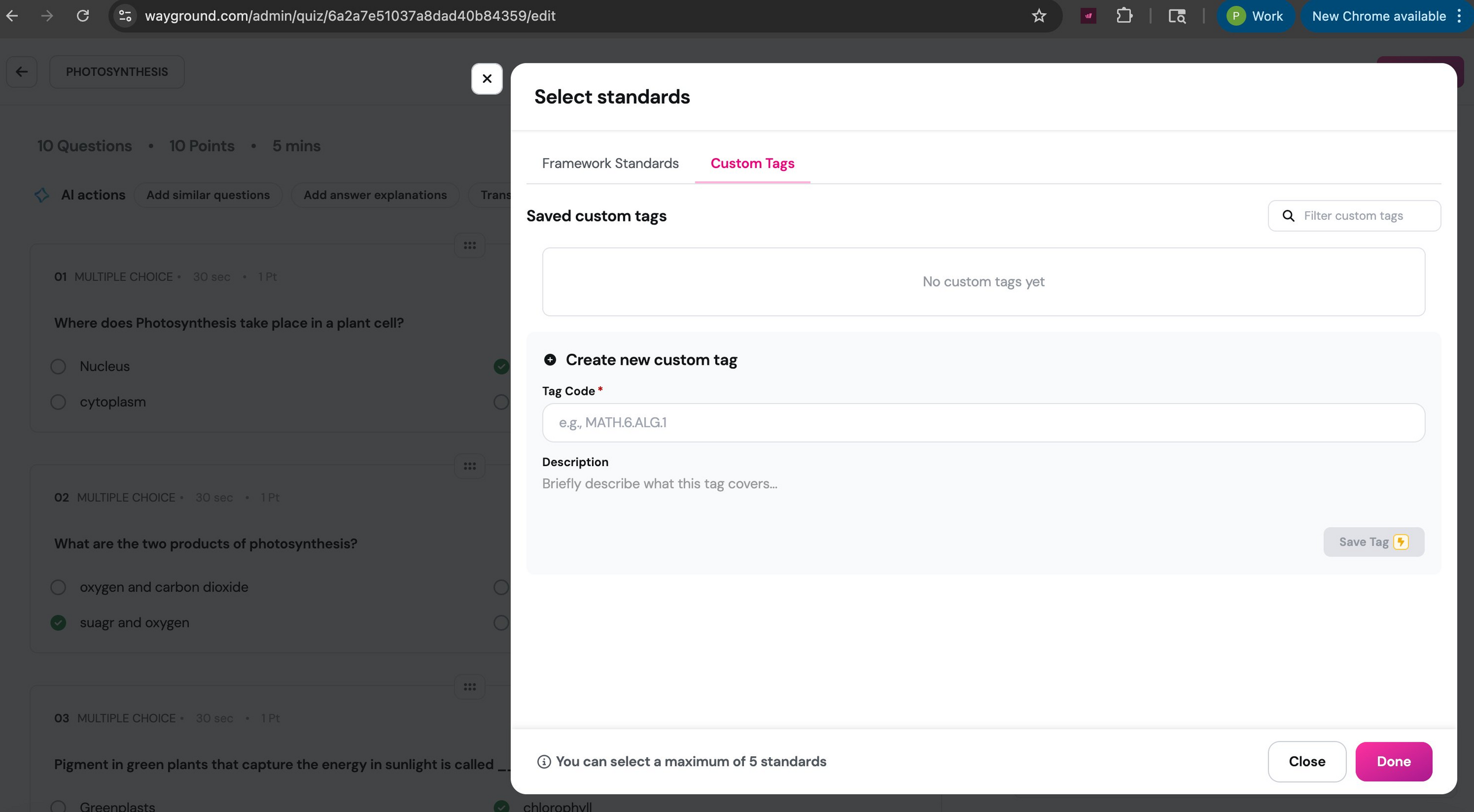 Add Custom Tags to Assessment Questions