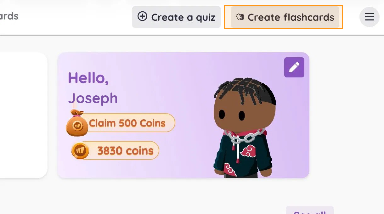 Your students can now make their own flashcards
