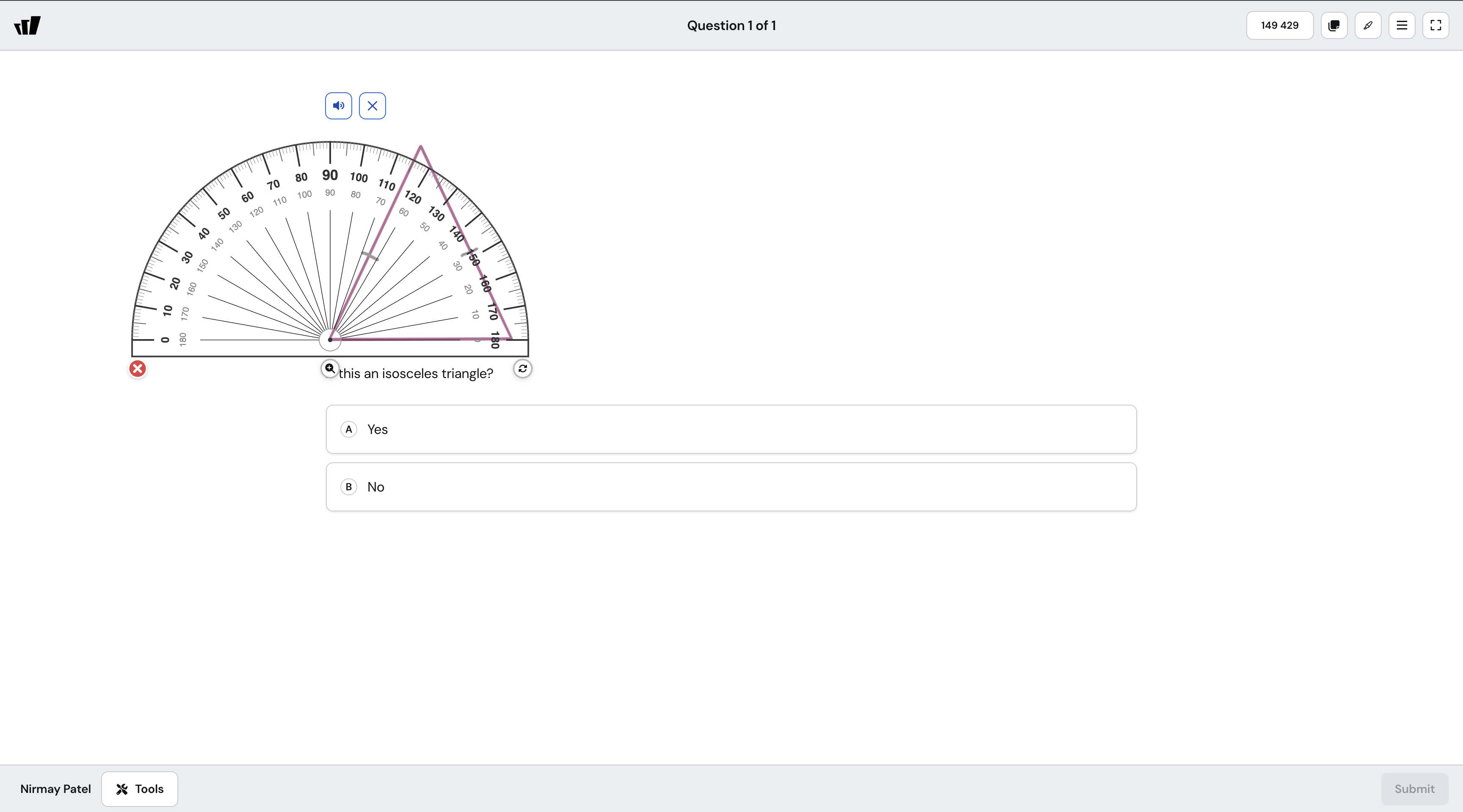A built-in protractor for your students' assessments