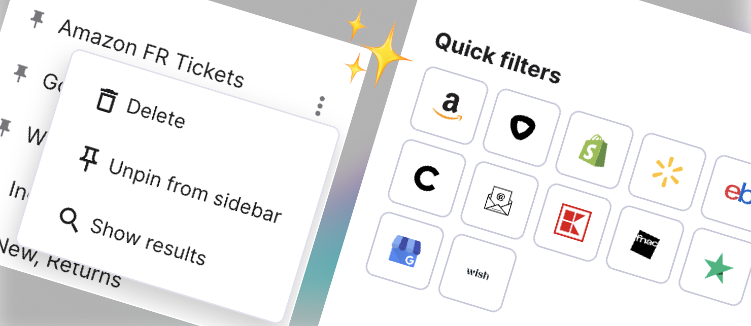 Improved filter modal for effortless data sorting in mailbox