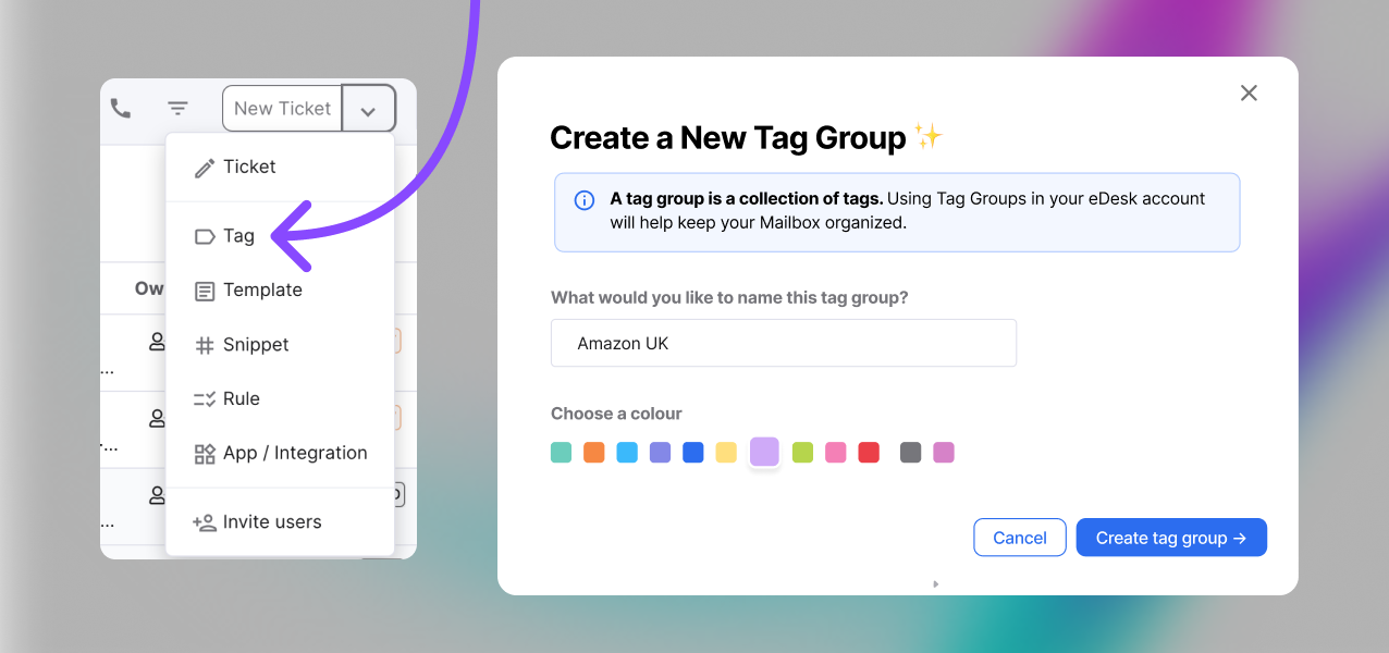 Creating a tag directly from Mailbox 🔖