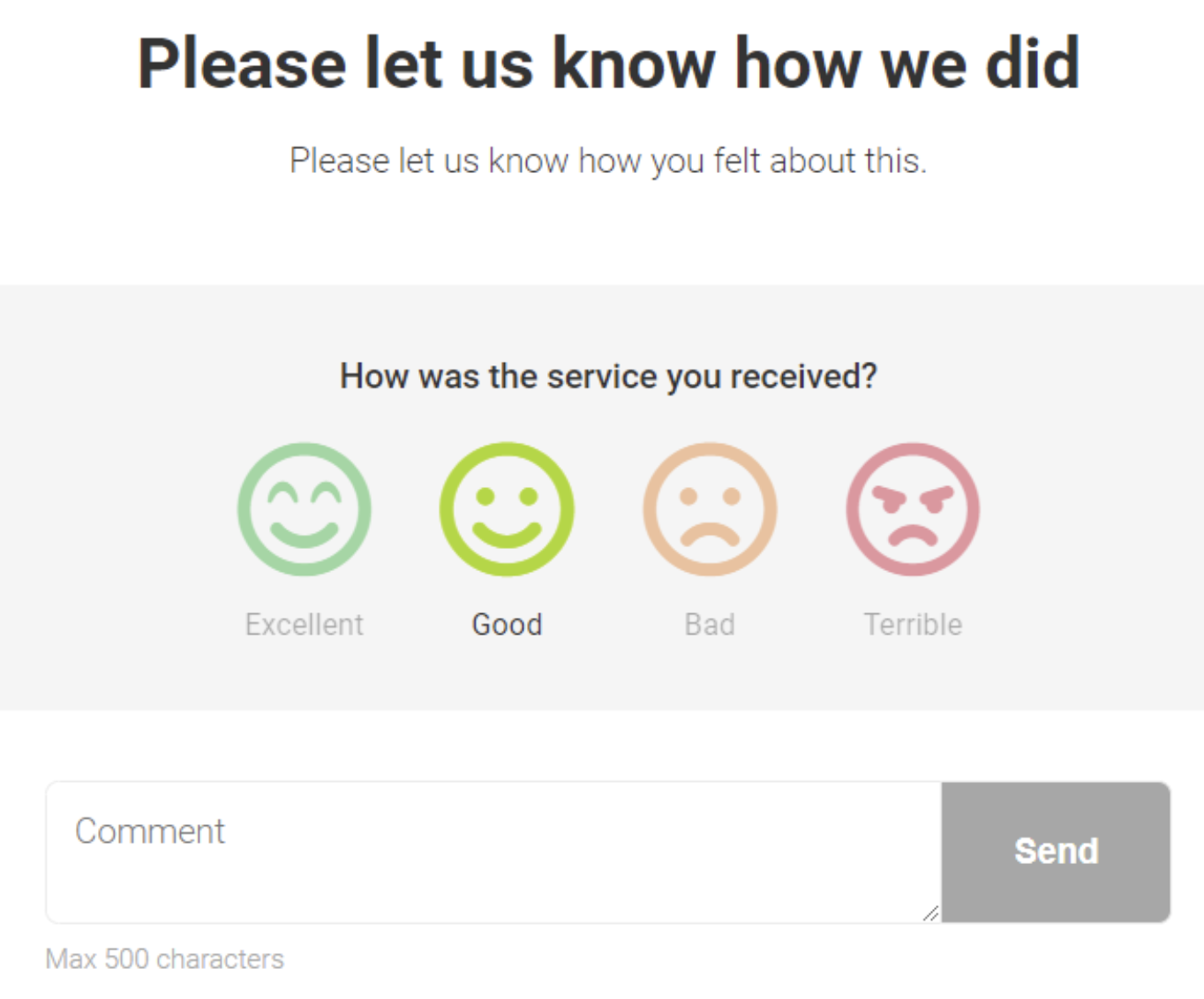 Gathering customer satisfaction feedback