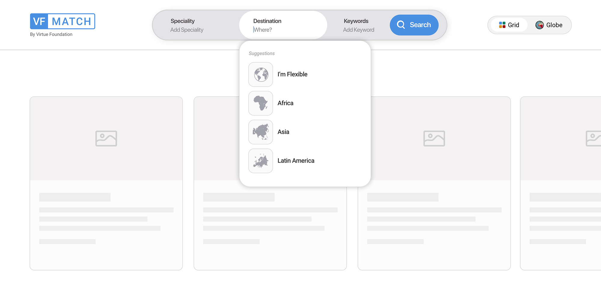 Redesigned Destination Search Experience