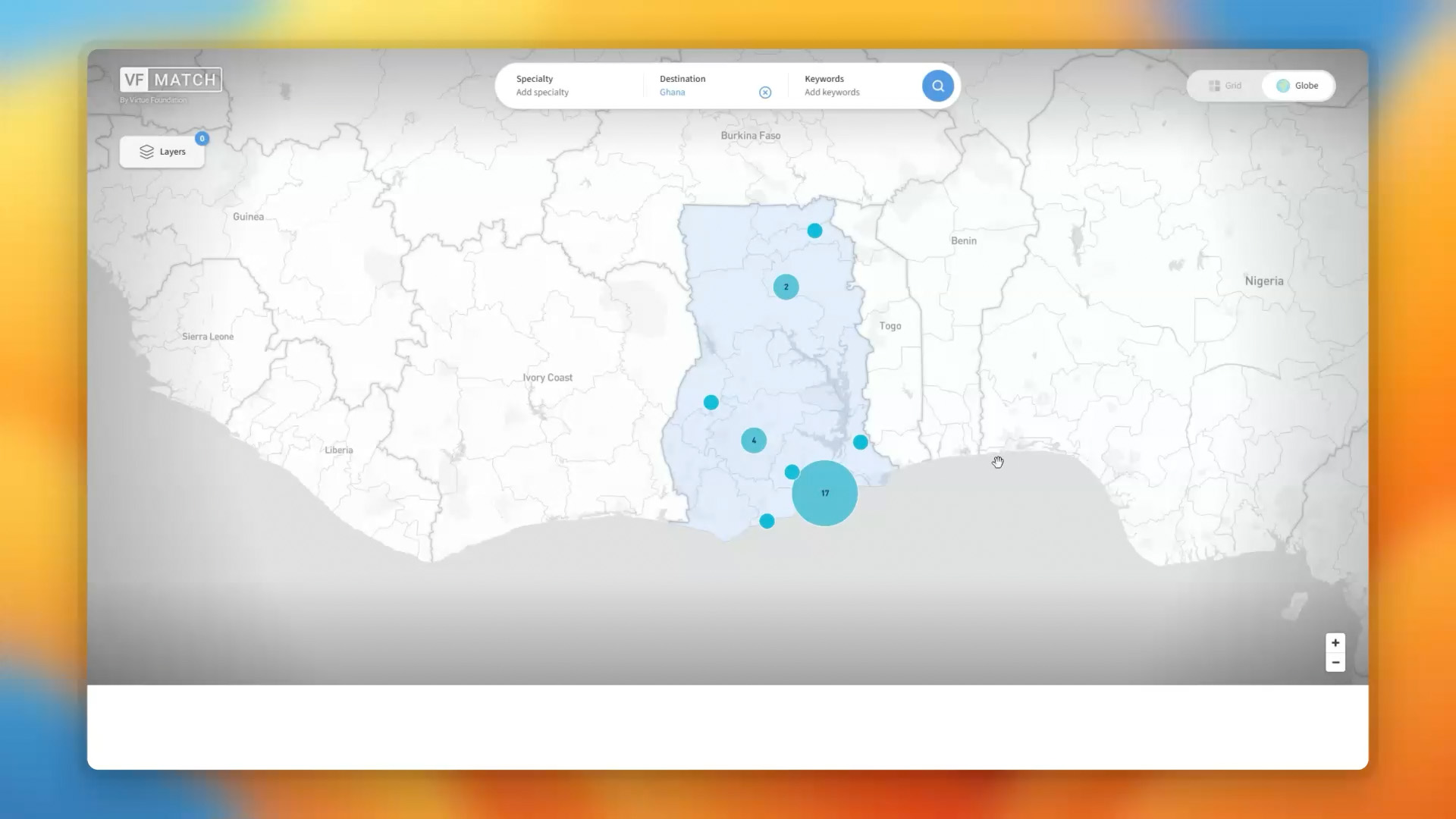 Clustered Search Results on the Map