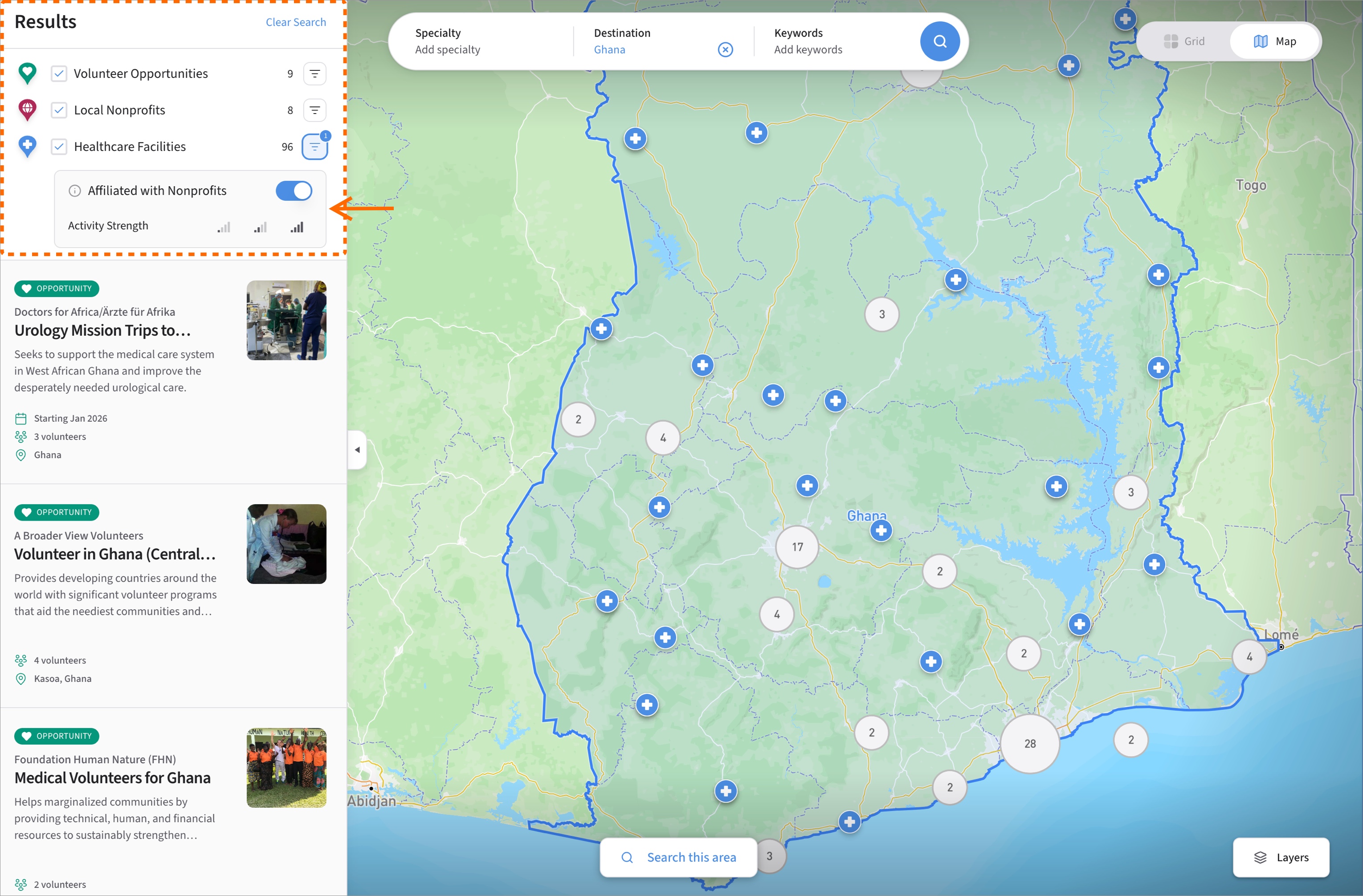 Nonprofit Affiliation Filter Added to Globe Search