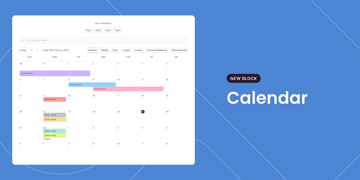 π
Calendar block