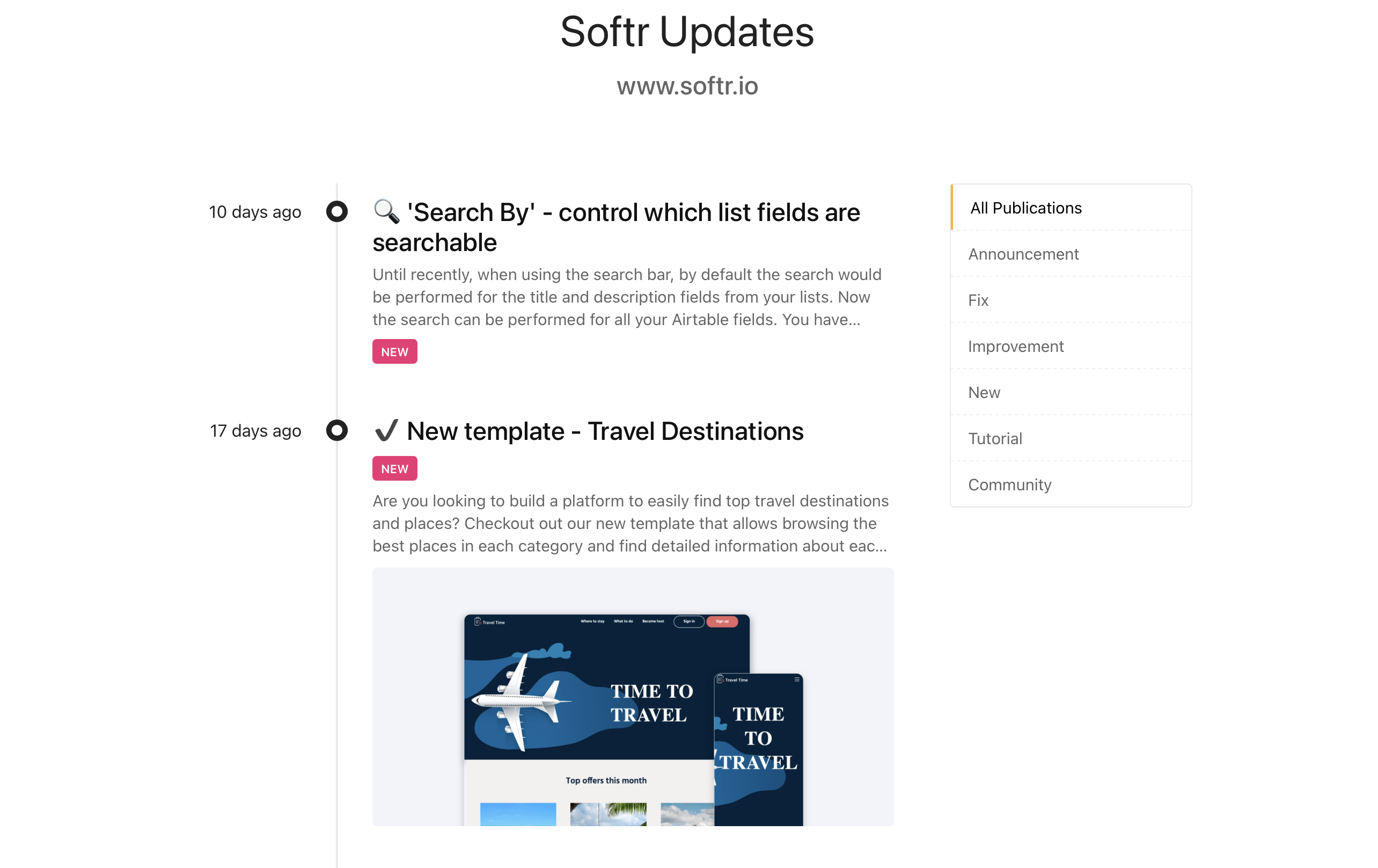 We're starting "What's New" page π£